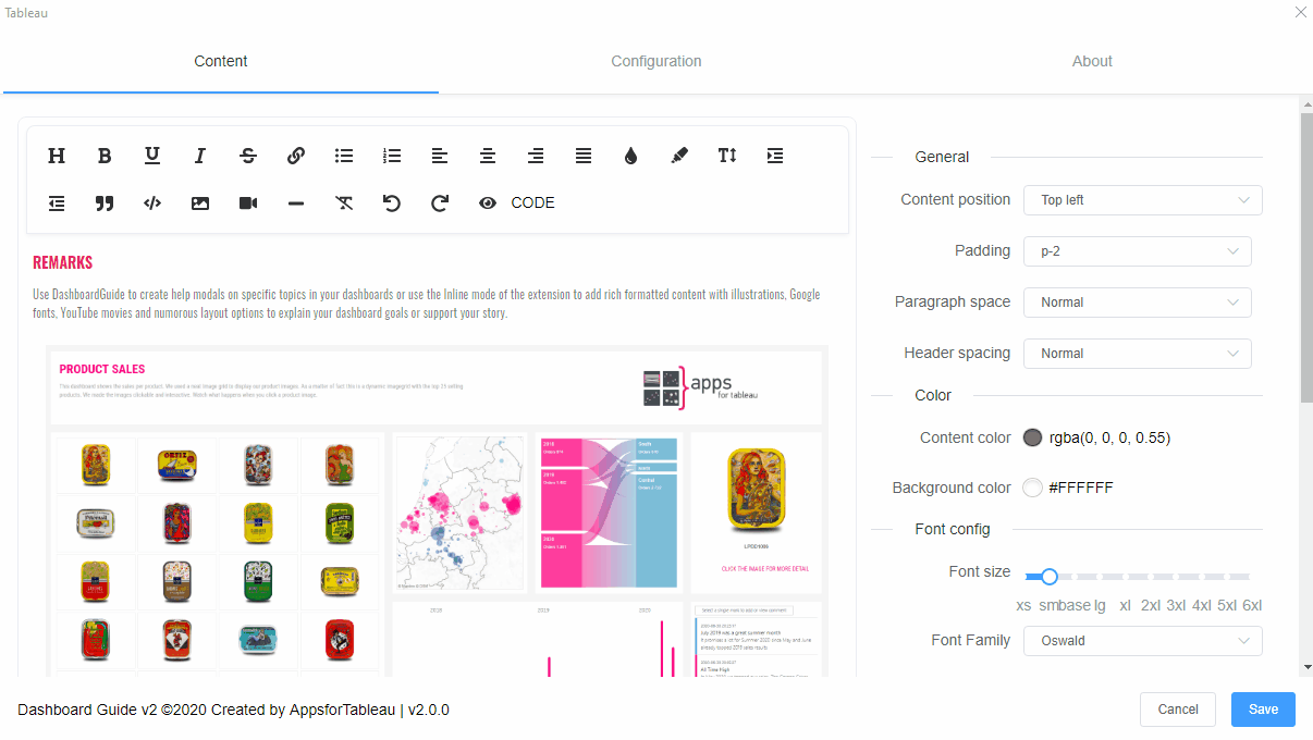 DashboardGuide Tableau Exchange